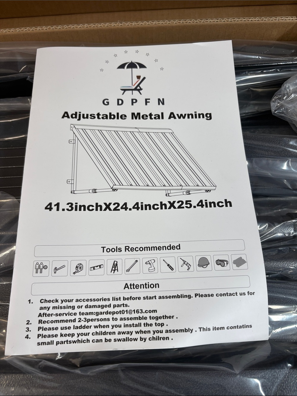 Adjustable Metal Awning